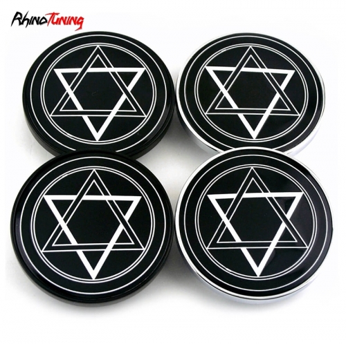 60mm Ford Work Wheel Center Caps #AC-908-5288 Hexagonal Star