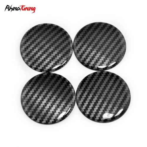 4pcs Black Grey Stripe 56mm 2 3/16in Wheel Center Sticker Clear Resin