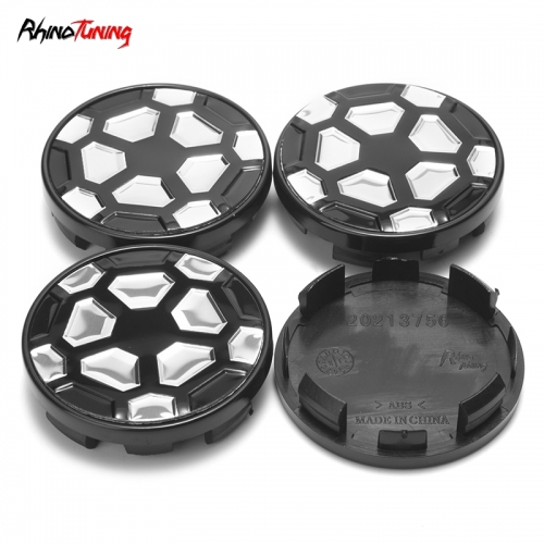 4pcs SEAT 55mm 2 5/32in Wheel Center Caps #6LL601171 Football Shape Black Or Silver Base