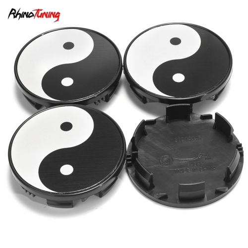 4pcs Yin & Yang 85mm 3 11/32in Wheel Center Caps #40342-7S500 For Nissan Titan And Nissan Armada