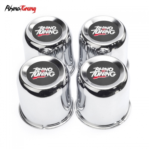 74mm 2.91in Push Through Center Cap Chrome Carbon Steel (Iron) Available Rhino Tuning Label