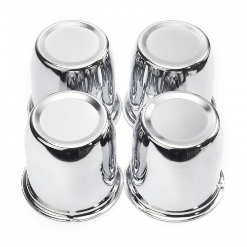 Set Of 4 5.15in 130mm Wheel Hub Center Caps Chrome Plated