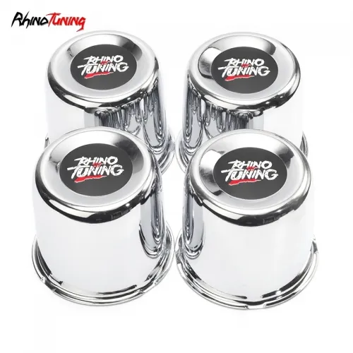 84mm 3.31in Push Through Center Cap Chrome Carbon Steel (Iron) Available Rhino Tuning Label