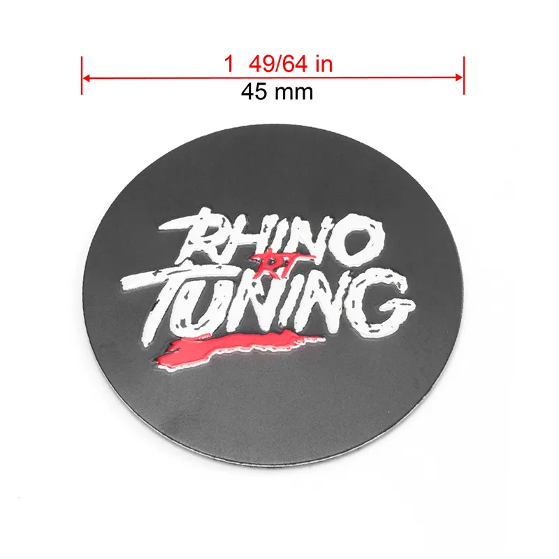 4pcs RHINO TUNING 45mm 1 25/32in Center Cap Stickers Aluminum 1 format,webp