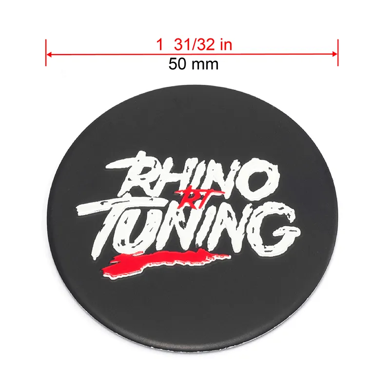4pcs RHINO TUNING 50mm 1 31/32in Center Cap Stickers Aluminum 1 format,webp