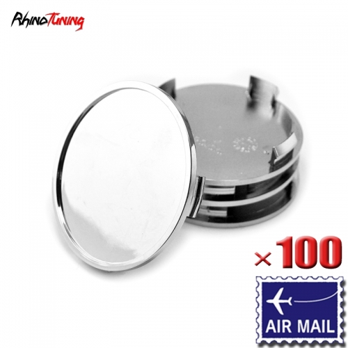 100pcs Wholesale Plain 76mm 3in Wheel Center Caps Chrome