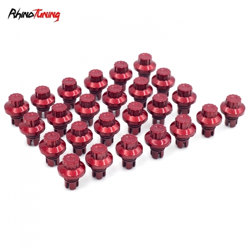 100pcs Wheel Rim Lip Rivets Nuts Car Accessories