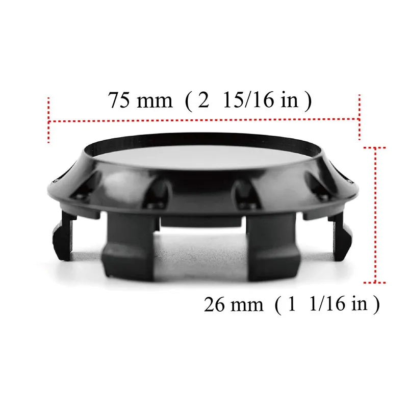4pcs RhinoTuning 75mm(2.95in)/68mm(2.68in) Wheel Center Caps for Benz O.Z Honda Wheel Rims #S300 #S350 #C200 - 20214725BKx4 1 format,webp
