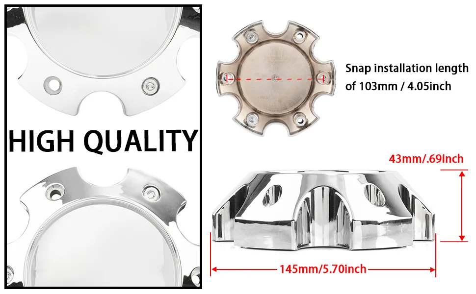 1pc 145mm/5.71in Wheel Center Caps for KMC XD Series 796 797 798 6 Lug Wheel Cover - 20280021CH 1 format,webp