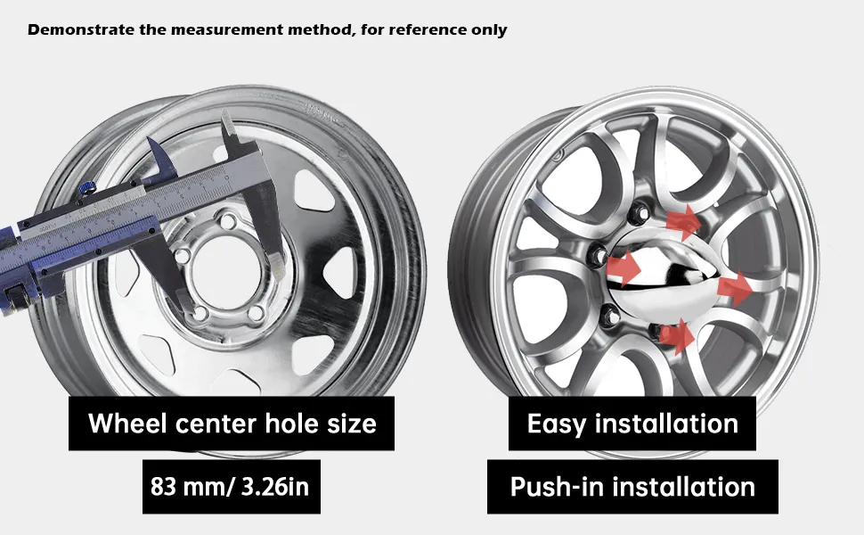 83mm(3.27in) Push Through Center Cap for 3.27" Center Bore 4.53" Tall Truck/Trailer Wheel Rims Center Hub Caps - 20274233 2 format,webp