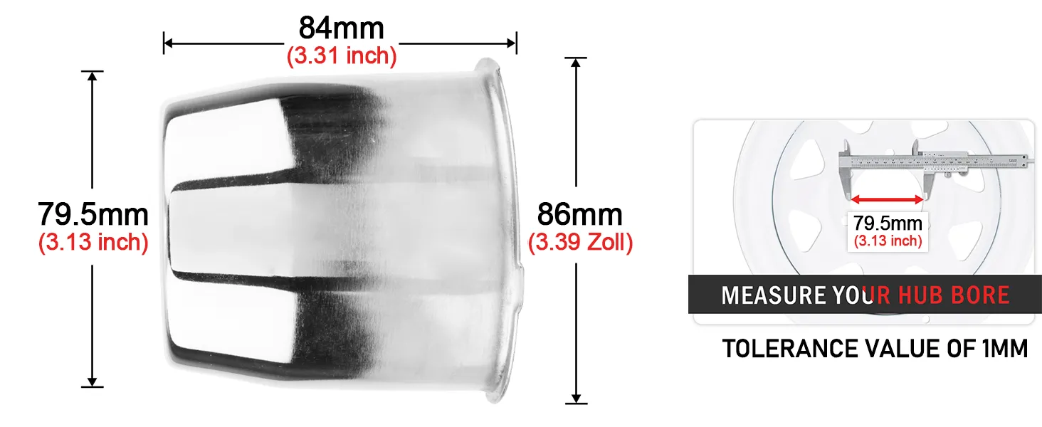 79.5mm(3.13in) Push Through Center Cap for 3.13" Center Bore 3.31" Height Truck Trailer Wheel Rim Hub Caps - 20274223CH 1 format,webp