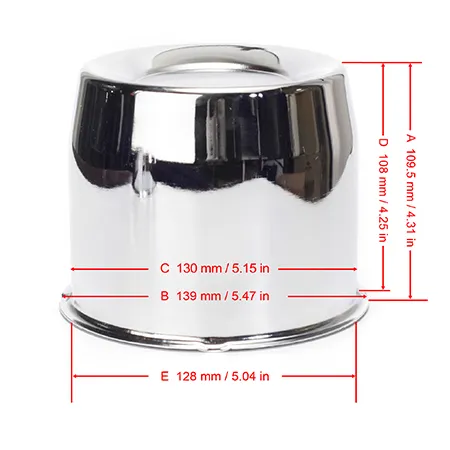 130mm 5.15in Push Through Truck Center Caps Chrome for 5.15" Center Bore Wheel Rims - 20274162 1 format,webp