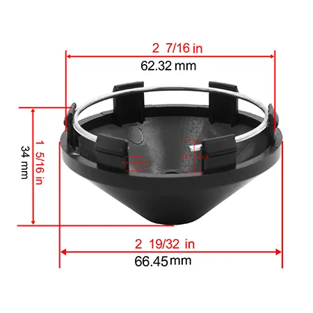 4pcs Honda 66mm 2 19/32in Wheel Center Caps Black for Civic Wheels Universal Rim Hubcap - 20274136BK 1 format,webp