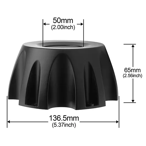 4pcs 137mm(5 6/16in) Black Wheel Center Cap for C-018 Hub Cover - 20214748 1 black wheel center cap