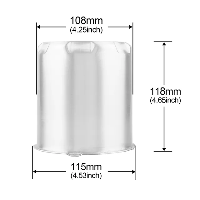 Aluminum Wheel Center Caps for 3.27" / 4.25" / 5.15" Bore - 20274301SVx2 2 trailer wheel center caps