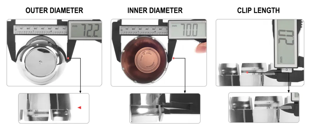 4PCS 2.75" Bore Dome Wheel Center Cap for OD: 72.5mm(2.85") ID:70mm(2.75") - 20272035 1 format,webp