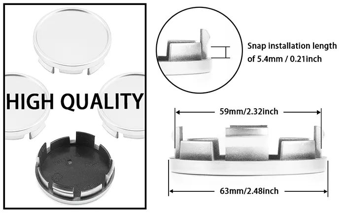 63mm 2 15/32in for Chevrolet Jeep Toyota OZ Racing Center Caps M513 - 20284006SV 1 OZ Racing Center Caps