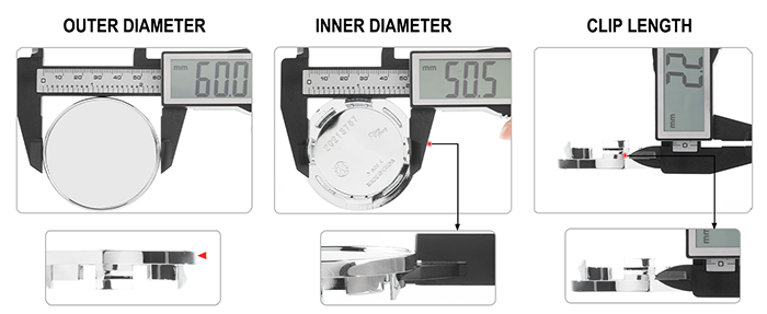 Ford Center Caps size