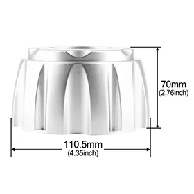 RhinoTuning 4Pcs 111mm 4 11/32in Silver Wheel Center Caps Replacement - 20214678SV 1 Silver Wheel Center Caps