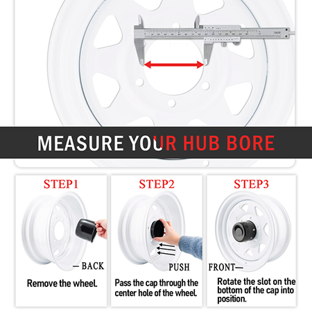  4.25 push through center caps Measurement