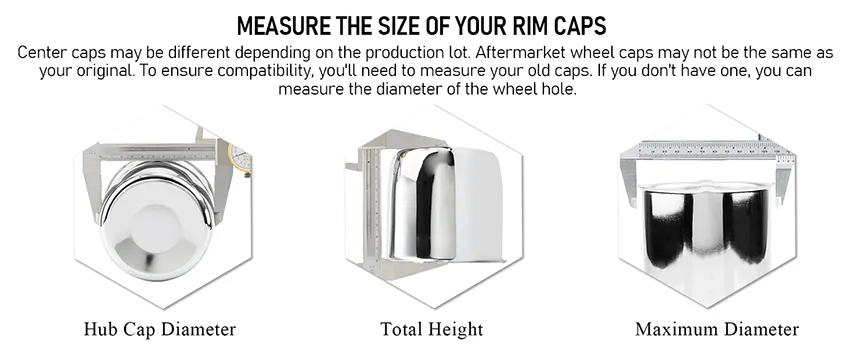 measure the size of 4.25 Push Through Center Cap