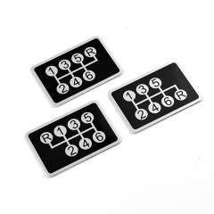 RhinoTuning for 6 Speed Manual Stick Shift Stickers Aluminum Pattern