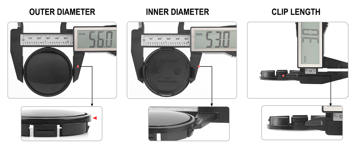 56mm 2.2in Universal Center Caps