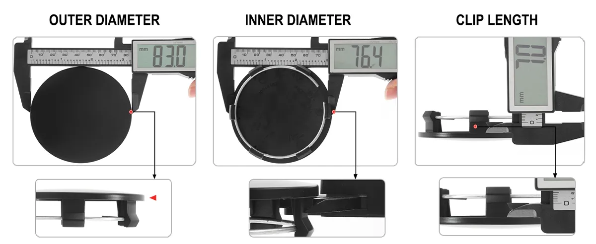 4pcs 83mm 3 1/4in Matte Black/Silver Wheel Center Caps for GMC Silverado Cybertruck - 20214487MBR 1 特斯拉 Cybertruck 中心盖