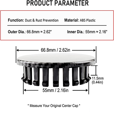 67mm Custom Wheel Center Caps Size