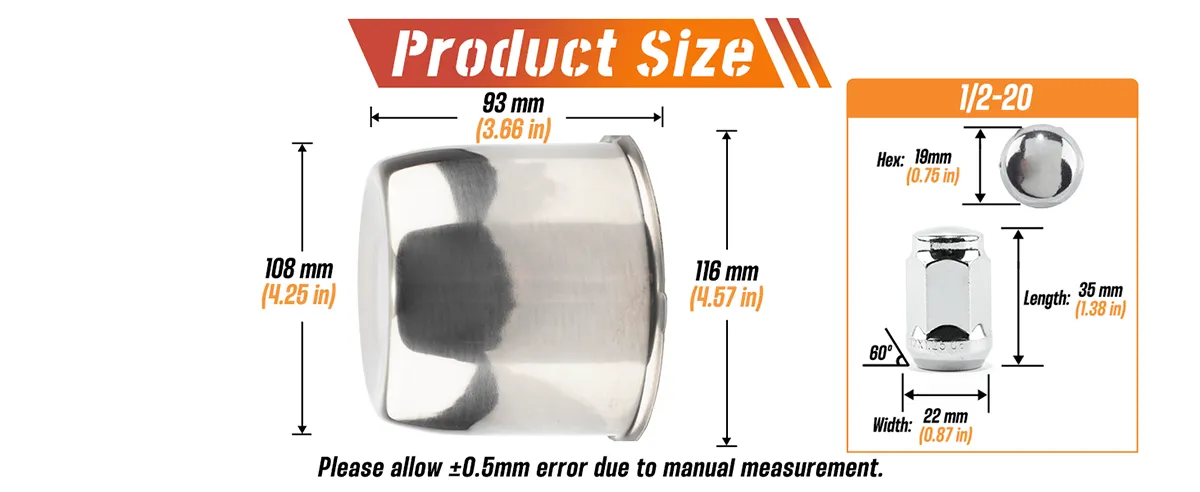 4.25in Stainless Steel Push Through Center Caps