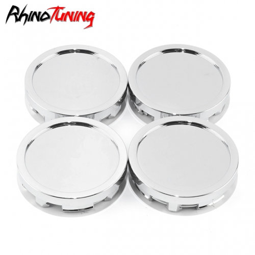 4pcs 58mm 2  5/16in Chrome Universal Center Caps Aftermarket Parts