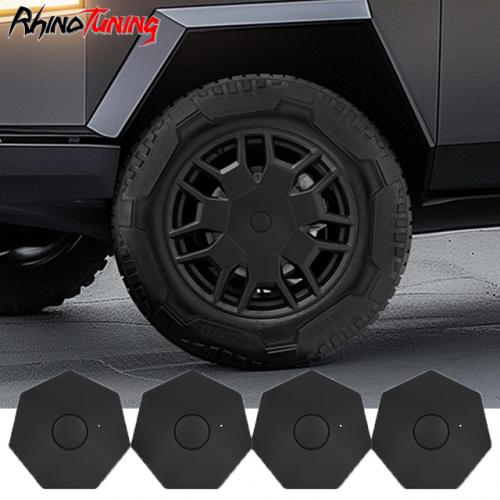 4pcs 195mm 7.68in Heptagon Wheel Center Caps for Tesla Cybertruck 20" Terrain Wheels