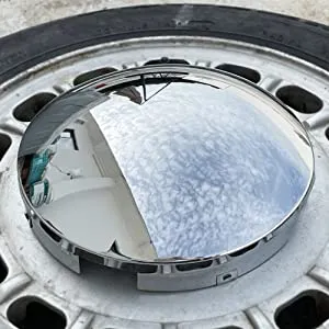 1pc 226mm 8.9in Semi Truck Metal Dome Wheel Center Caps Replacement - 20274121CH 3 Semi Truck Hub Covers