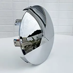 1pc 8.9in Semi Truck Dome 6 Notches Front Hub Cap Trailer Center Axle Cover - 20274123CH 3 6 Notches Front Hub Cap