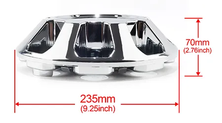 235mm 9.25in Wheel Center Caps for GMC Sierra 2500 / 2500HD / 3500HD Rim #22909152 #22910733 - 20274248CH 1 GMC Sierra 2500 Wheel Center Caps