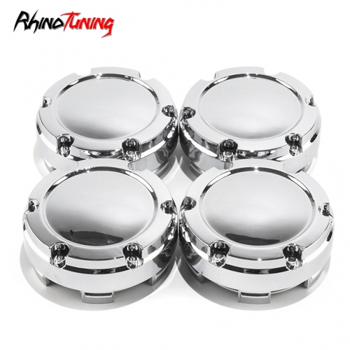 4pcs 60mm 2 6/16in Chrome Universal Center Caps Center Hub Caps