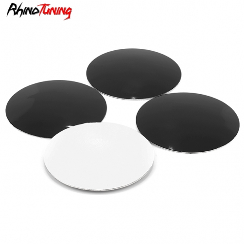 RhinoTuning 4pcs 65mm Curved Surface Wheel Center Caps Sticker Aluminum Decal