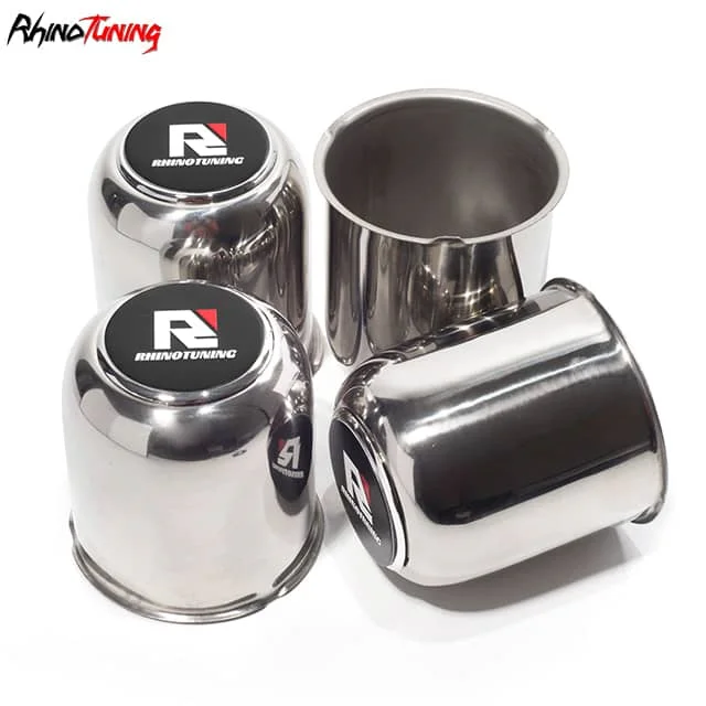 4 Chrome Push Through Center Caps For 3.18