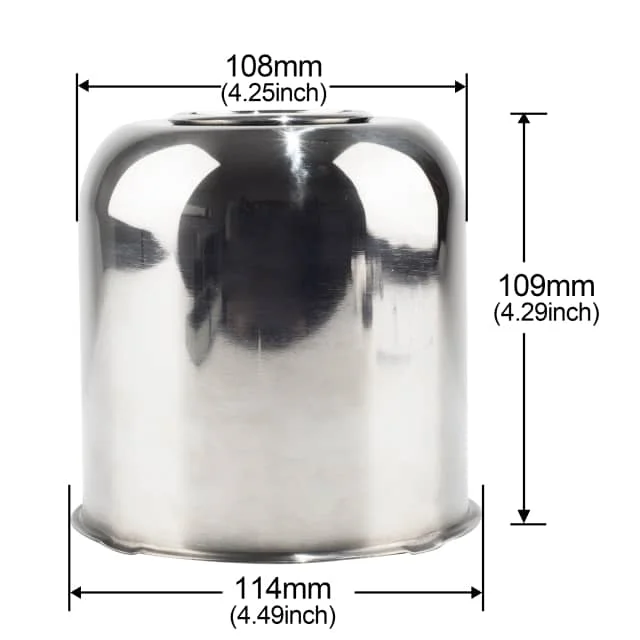 4.25" Center Hole, 4.29" Height ( Mirror Polished )
