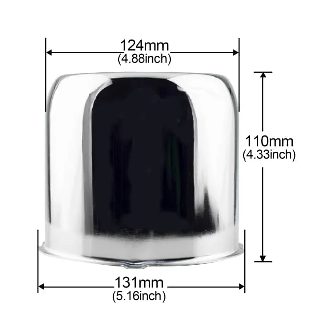 4.88" Center Hole, 4.33" Height ( Mirror Chrome Plated )