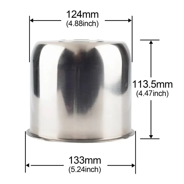 4.88" Center Hole, 4.47" Height ( Mirror Polished )