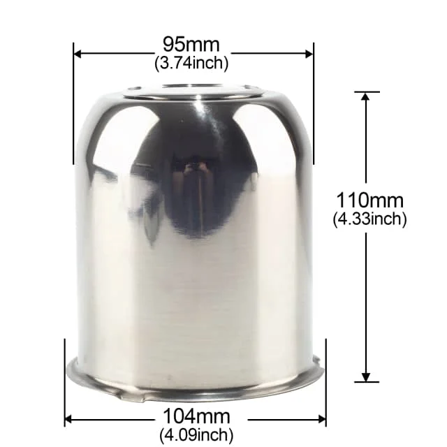 3.74" Center Hole, 4.33" Height ( Mirror Polished )