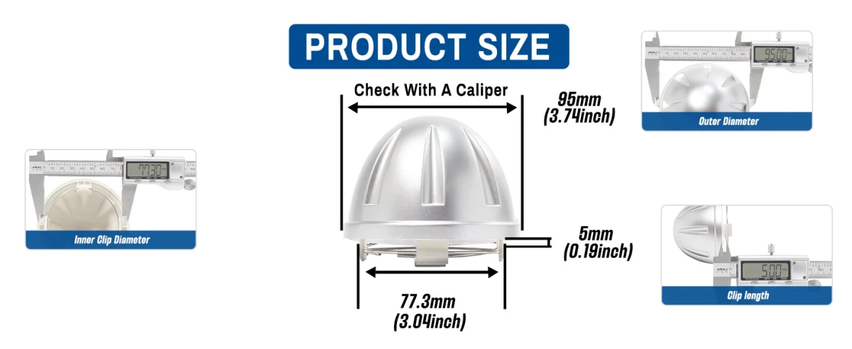 Incubus Panther Wheel Center Caps PCW-M2 LG0604-15 95mm 3.74in 4pcs - 20272049 1 Incubus Panther Wheel Center Caps