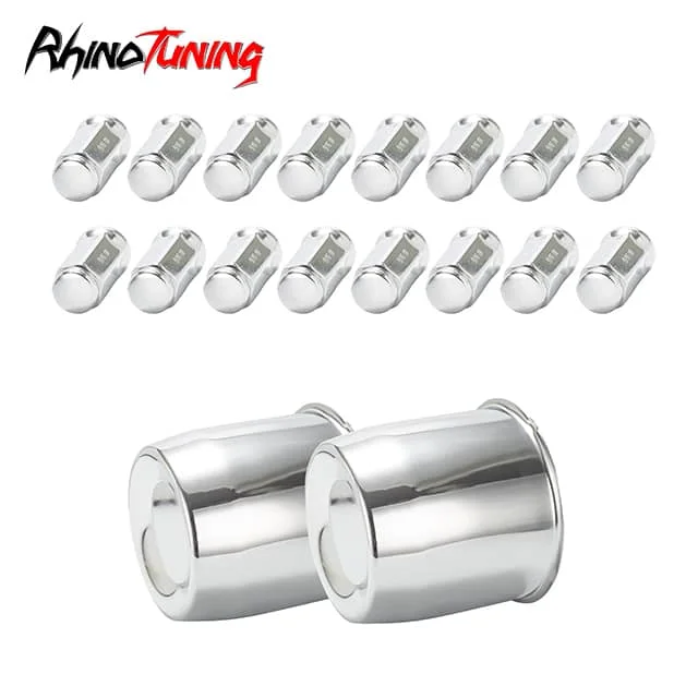 Chrome: 2pcs Center Caps. 16pcs 9/16