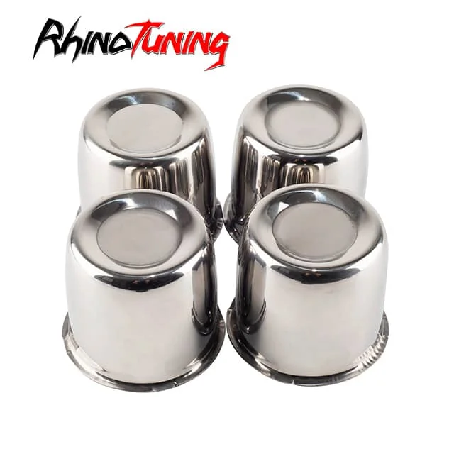 3.31in Stainless Push-Through Aftermarket Center Caps for 3.31in Trailer Bore 2.83in Tall