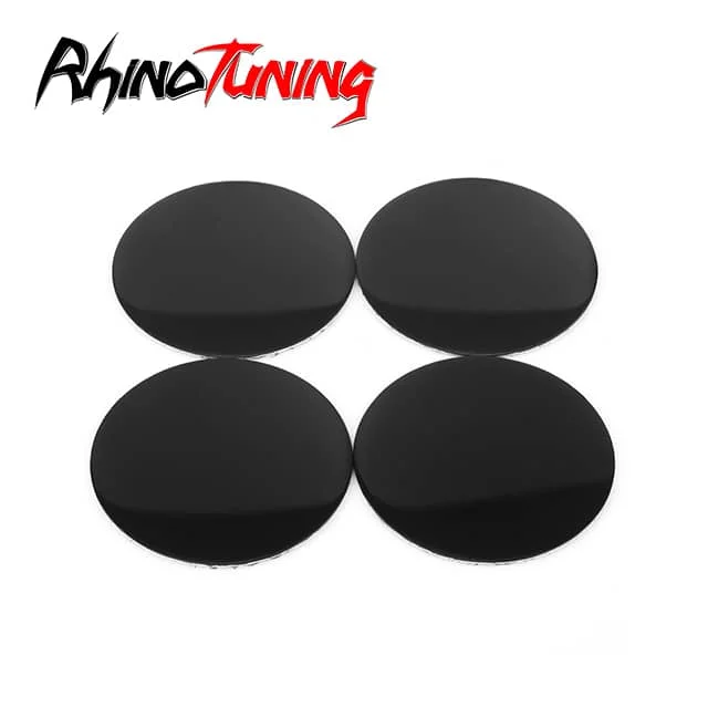4pcs 45mm 1.77in Wheel Center Caps Aluminum Pure Black or Pure Silver Stickers
