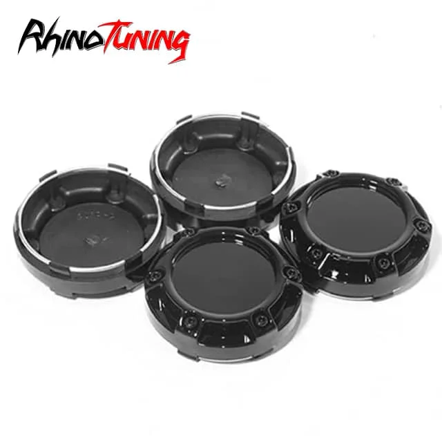 OD: 76.5mm 3in ID: 73mm 2.88in Universal Wheel Center Caps Black 4pcs