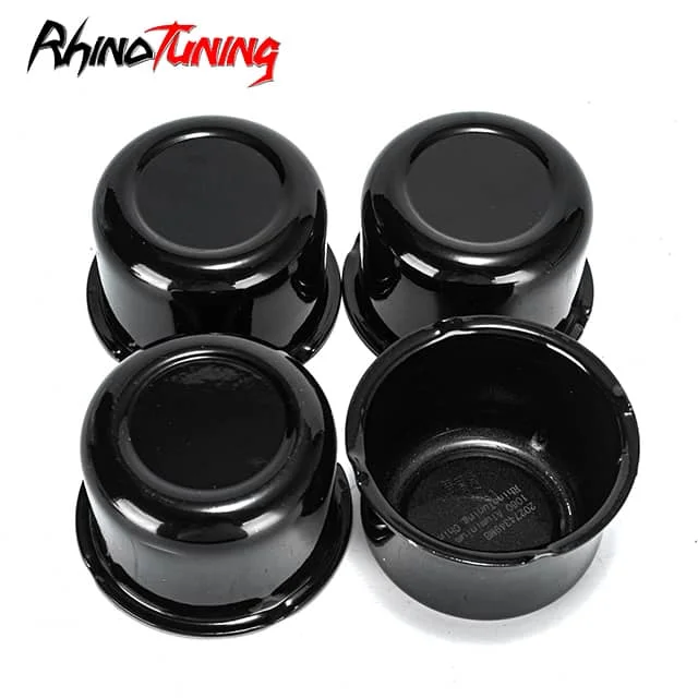 Weld Racing 3.16" OD x 2.25" Tall 5 Lug Aluminum Push Thru Center Caps Polished / Glossy Black 