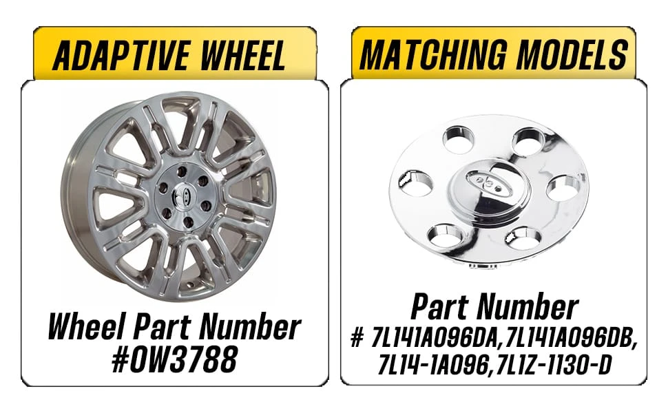 Ford 09-14 F150 Pickup 10-14 Expedition Wheel Center Caps #7L14-1A096 182mm 7 1/16in - 20230002 1 Ford F150 Expedition Center Caps