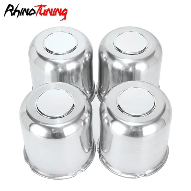 4.25in Push Through Center Caps Aluminum with EZ Lube Plug for Trailer Rims